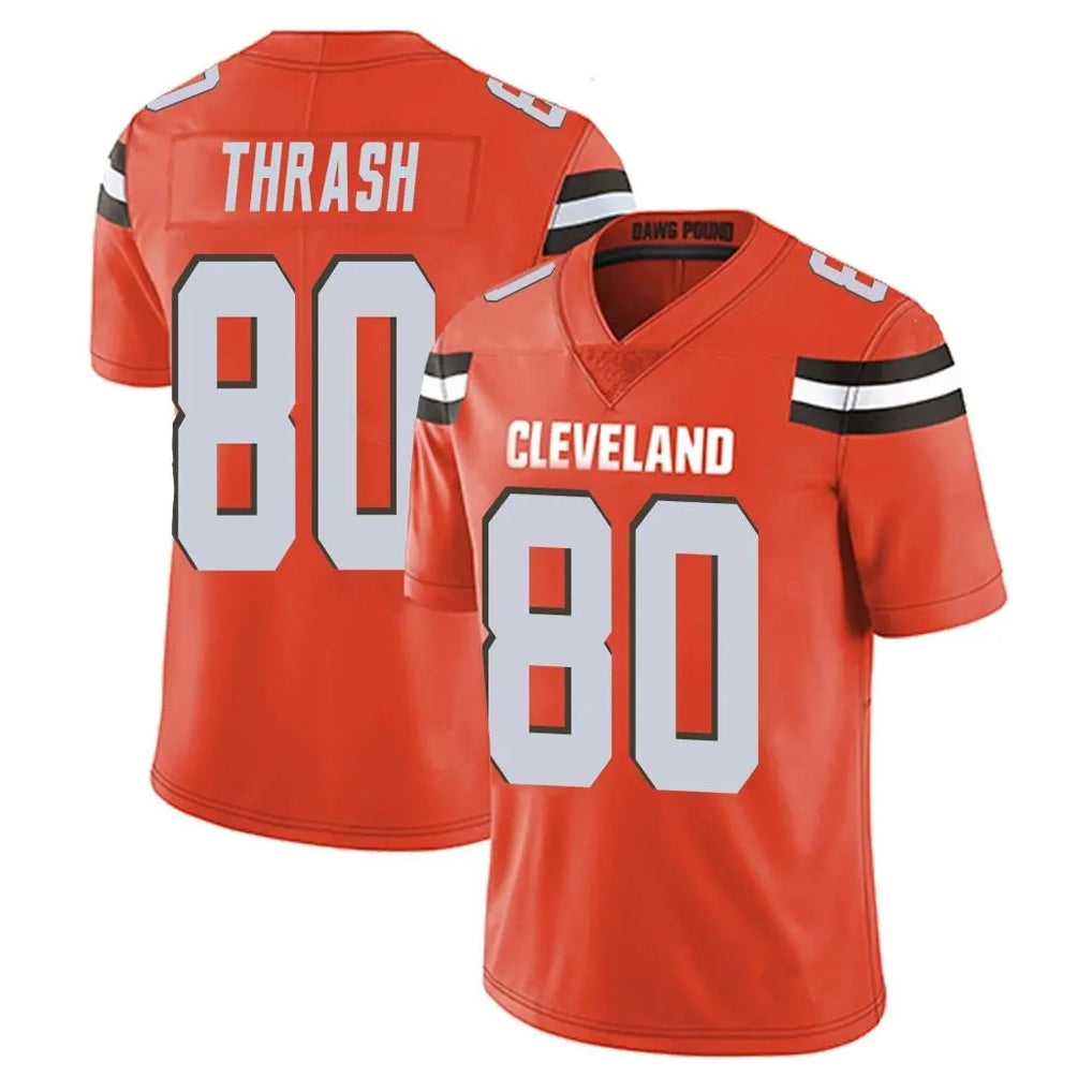 Odoa C.Browns #80 Jamari Thrash Player Orange Alternate Vapor Untouchable Limited Home Game Stitched Jerseys