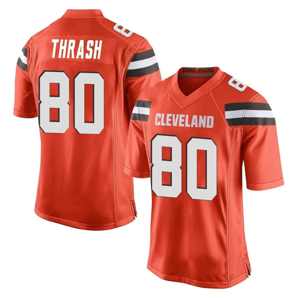 Odoa C.Browns #80 Jamari Thrash Player Orange Vapor Limited Home Game Stitched Jerseys