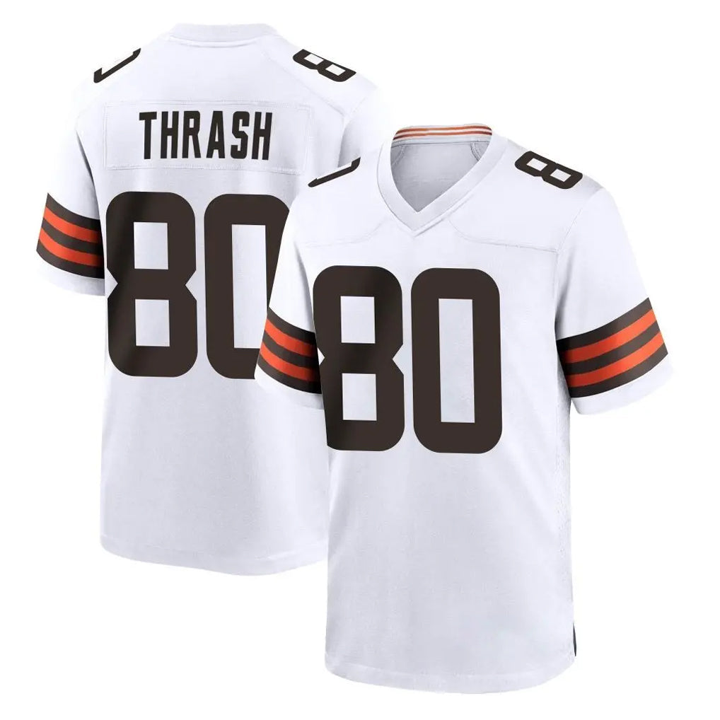Odoa C.Browns #80 Jamari Thrash Player White Home Game Stitched Jerseys