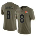 Odoa C.Browns #8 Dillon Gabriel Player Olive Salute to Service Limited Game Stitched Jerseys