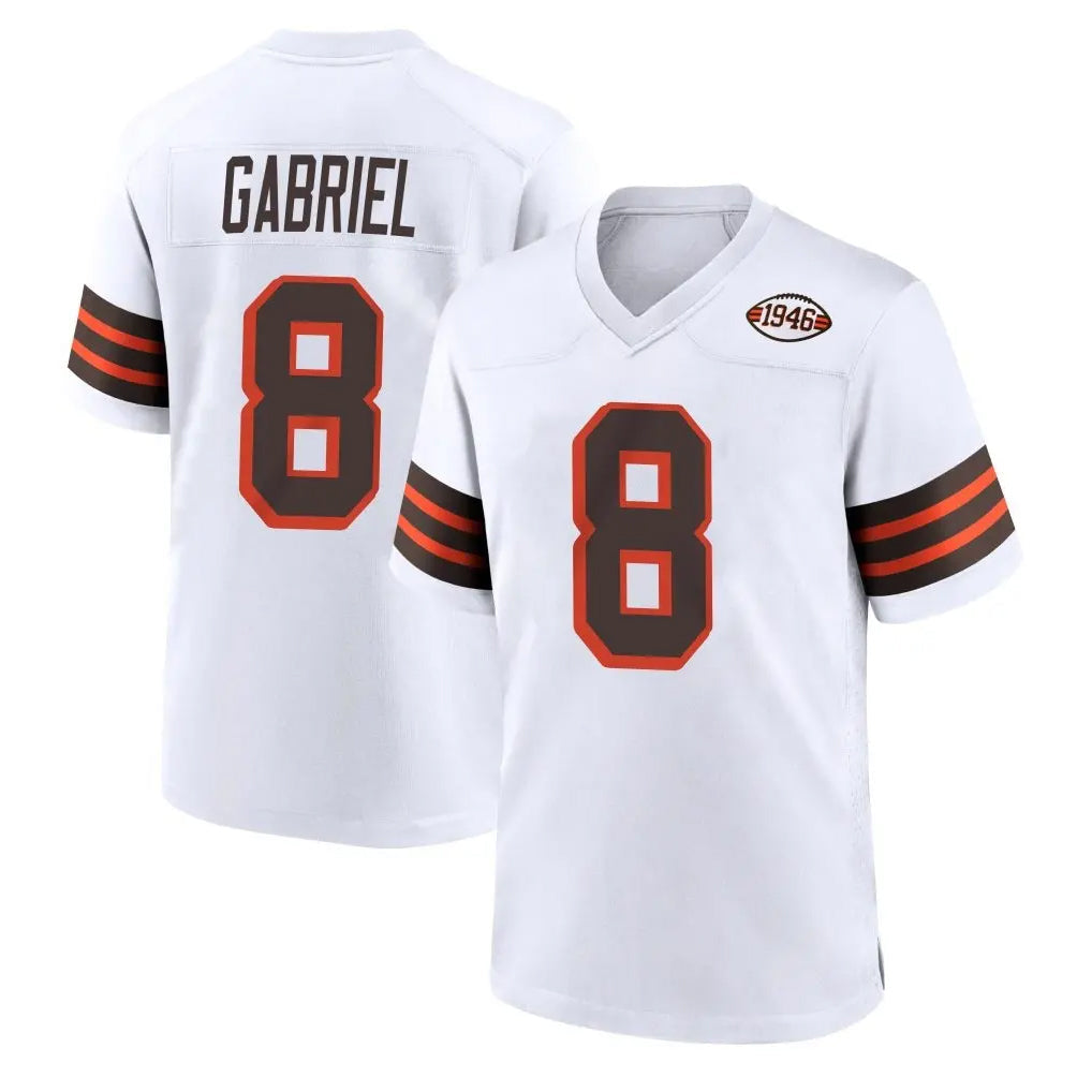 Odoa C.Browns #8 Dillon Gabriel Player White Alternate Home Game Stitched Jerseys