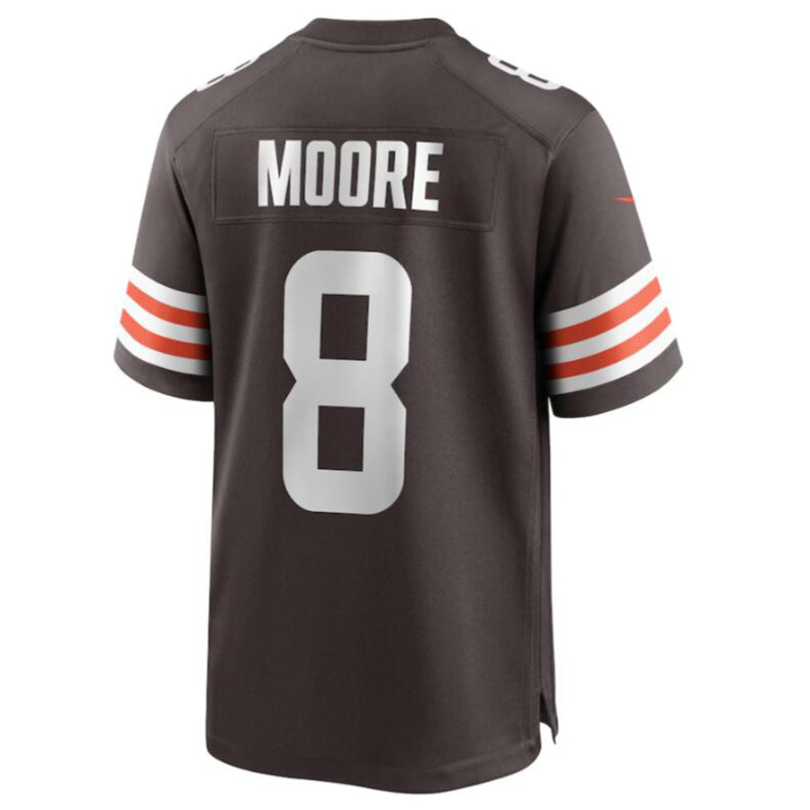Odoa C.Browns #8 Elijah Moore Brown Game Retired Player Jersey American Stitched Jersey