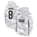 Odoa C.Browns #8 Jared Verse Player Arctic Camo Salute to Service Hoodies Limited Game Stitched Jerseys