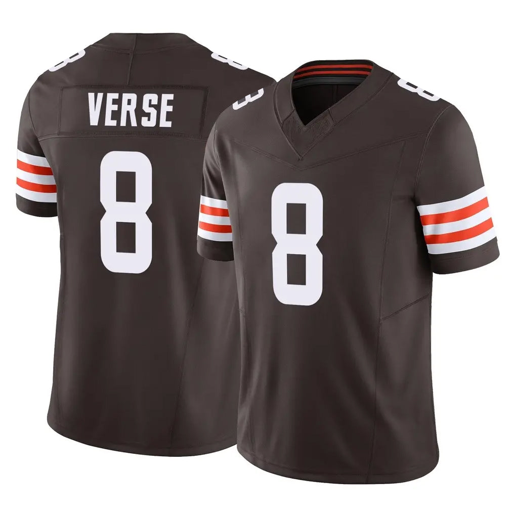Odoa C.Browns #8 Jared Verse Player Brown Vapor F.U.S.E. Limited Home Game Stitched Jerseys