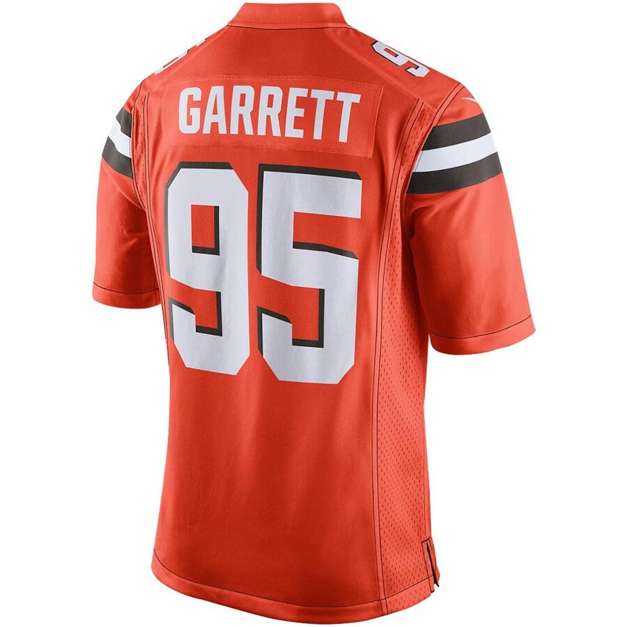 Odoa C.Browns #95 Myles Garrett Player Orange Game  Stitched Jerseys