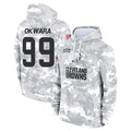 Odoa C.Browns #99 Julian Okwara Player Arctic Camo Salute to Service Hoodies Limited Game Stitched Jerseys