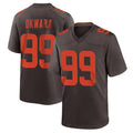 Odoa C.Browns #99 Julian Okwara Player Brown Alternate Home Game Stitched Jerseys