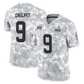 Odoa C.Browns #9 Grant Delpit Player Arctic Camo Salute to Service Limited Home Game Stitched Jerseys