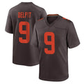 Odoa C.Browns #9 Grant Delpit Player Brown Alternate Home Game Stitched Jerseys