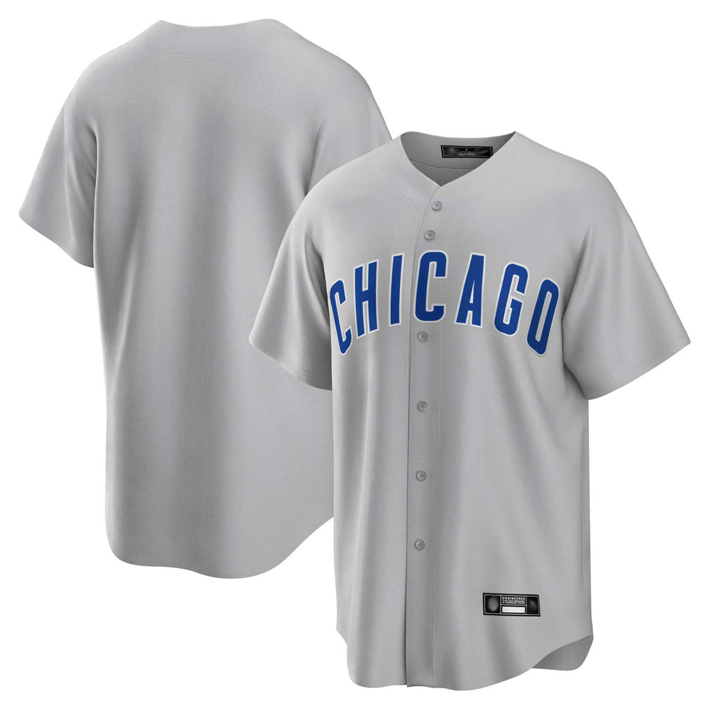 Odoa C.Cubs Gray Home Game Blank Player Stitched Jerseys