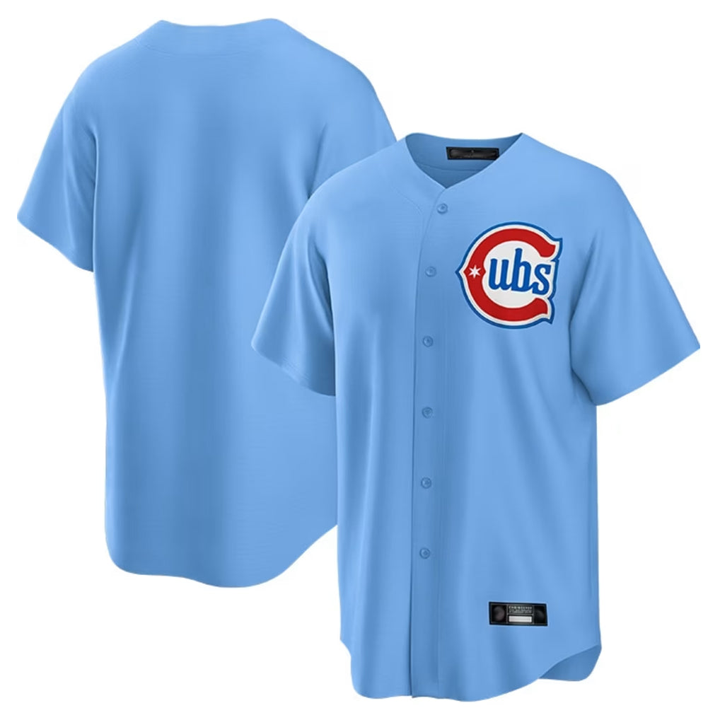 Odoa C.Cubs Light Blue Home Game Blank Player Stitched Jerseys
