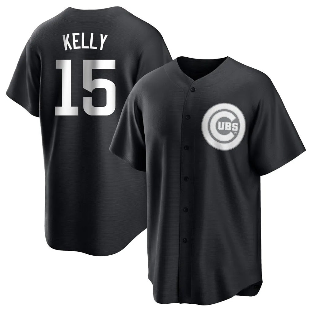 Odoa C.Cubs #15 Carson Kelly Player Black Game Stitched Jerseys