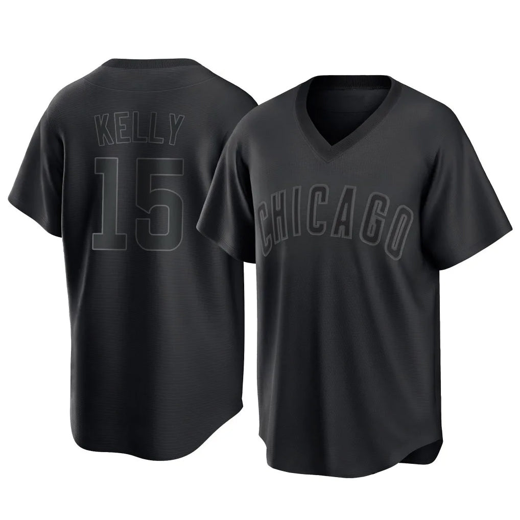 Odoa C.Cubs #15 Carson Kelly Player Black T-shirt Home Game Stitched Jerseys