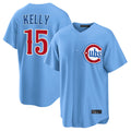 Odoa C.Cubs #15 Carson Kelly Player Light Blue Home Game Stitched Jerseys