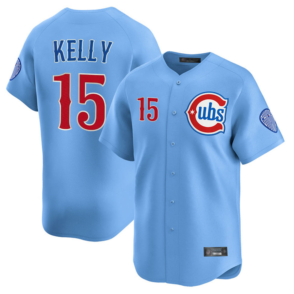 Odoa C.Cubs #15 Carson Kelly Player Light Blue Limited Home Stitched Jerseys