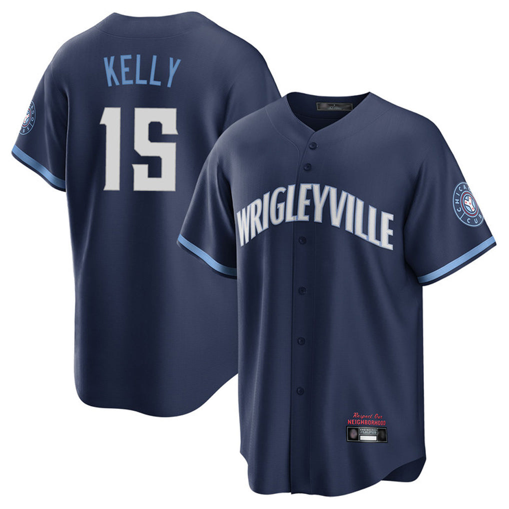 Odoa C.Cubs #15 Carson Kelly Player Navy City Connect Home Game Stitched Jerseys