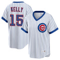 Odoa C.Cubs #15 Carson Kelly Player White T-shirt Cooperstown Collection Limited Stitched Jerseys