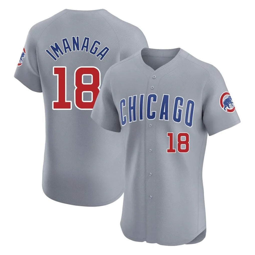 Odoa C.Cubs #18 Shota Imanaga Player Gray Road Limited Elite Home Stitched Jerseys