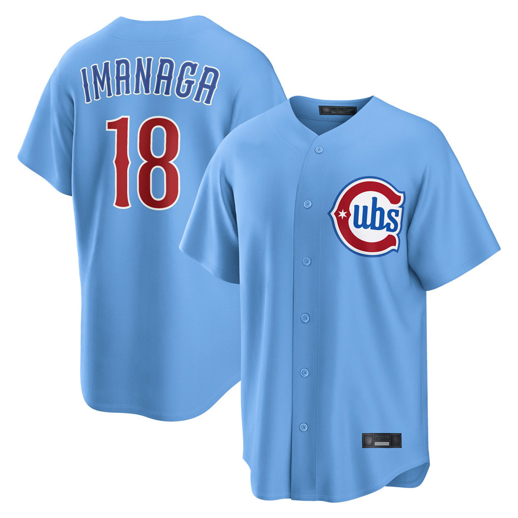 Odoa C.Cubs #18 Shota Imanaga Player Light Blue Home Game Stitched Jerseys