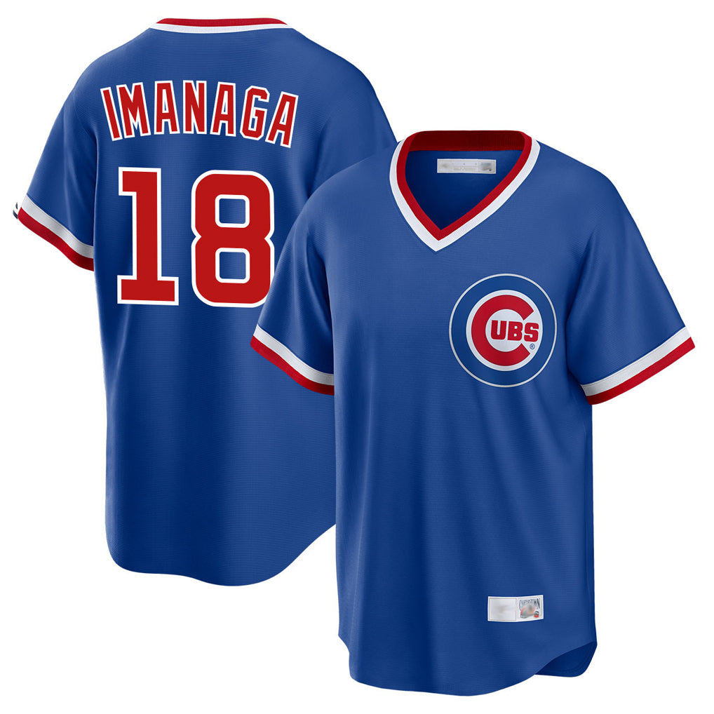 Odoa C.Cubs #18 Shota Imanaga Player Royal T-shirt Cooperstown Collection Limited Stitched Jerseys