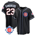 Odoa C.Cubs #23 Ryne Sandberg Player Black Fashion Out 150th Anniversary Game Stitched Jerseys