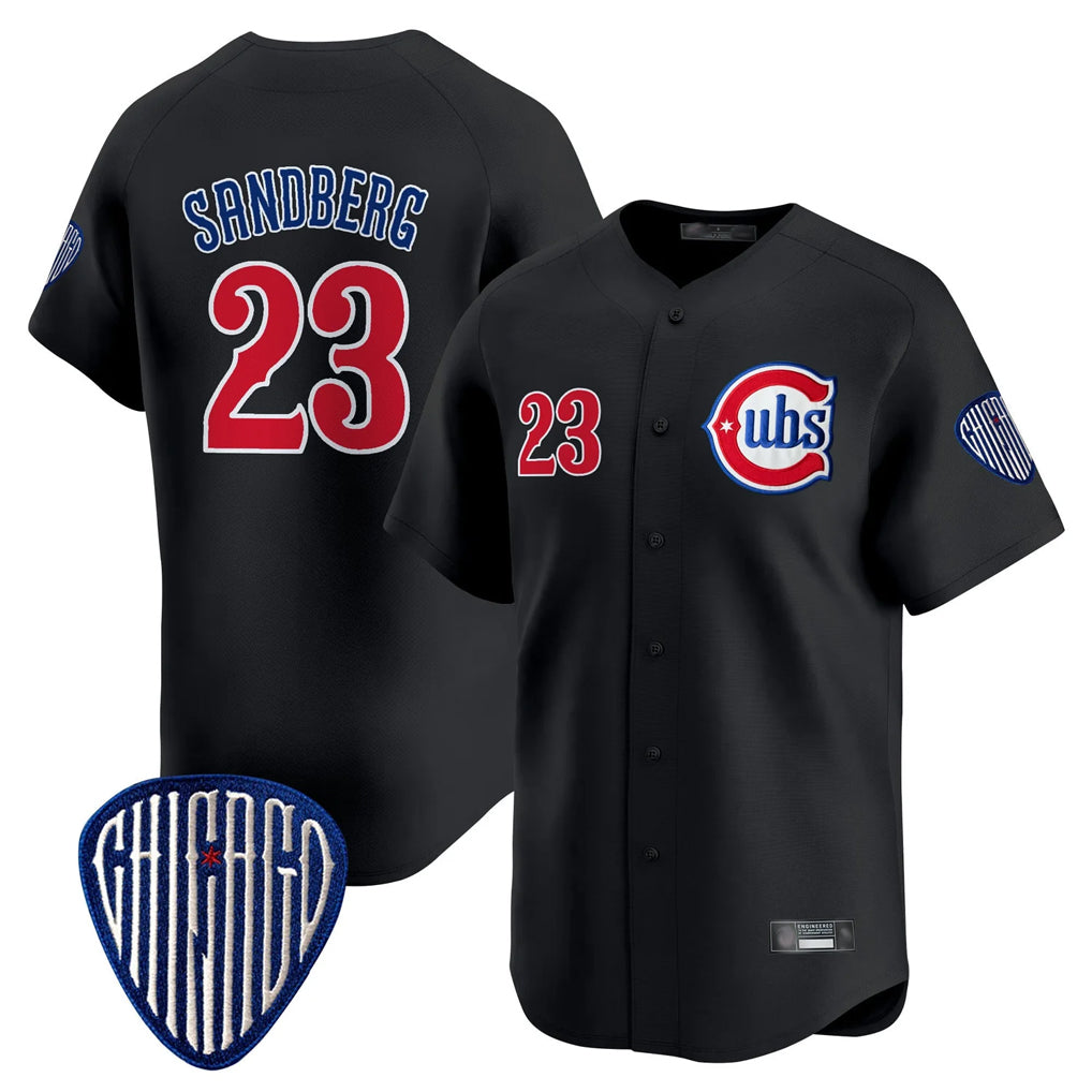 Odoa C.Cubs #23 Ryne Sandberg Player Black Vapor Premier Limited Home Stitched Jerseys