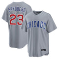 Odoa C.Cubs #23 Ryne Sandberg Player Gray Home Game Stitched Jerseys
