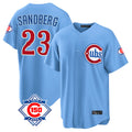 Odoa C.Cubs #23 Ryne Sandberg Player Light Blue 150th Anniversary Home Game Stitched Jerseys