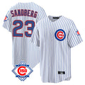 Odoa C.Cubs #23 Ryne Sandberg Player White 150th Anniversary Home Game Stitched Jerseys