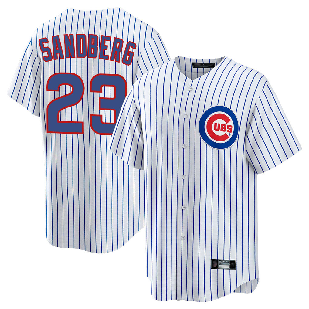 Odoa C.Cubs #23 Ryne Sandberg Player White Game Home Stitched Jerseys