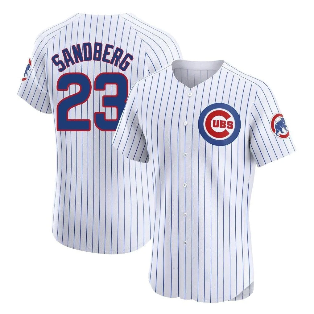 Odoa C.Cubs #23 Ryne Sandberg Player White Limited Elite Home Game Stitched Jerseys