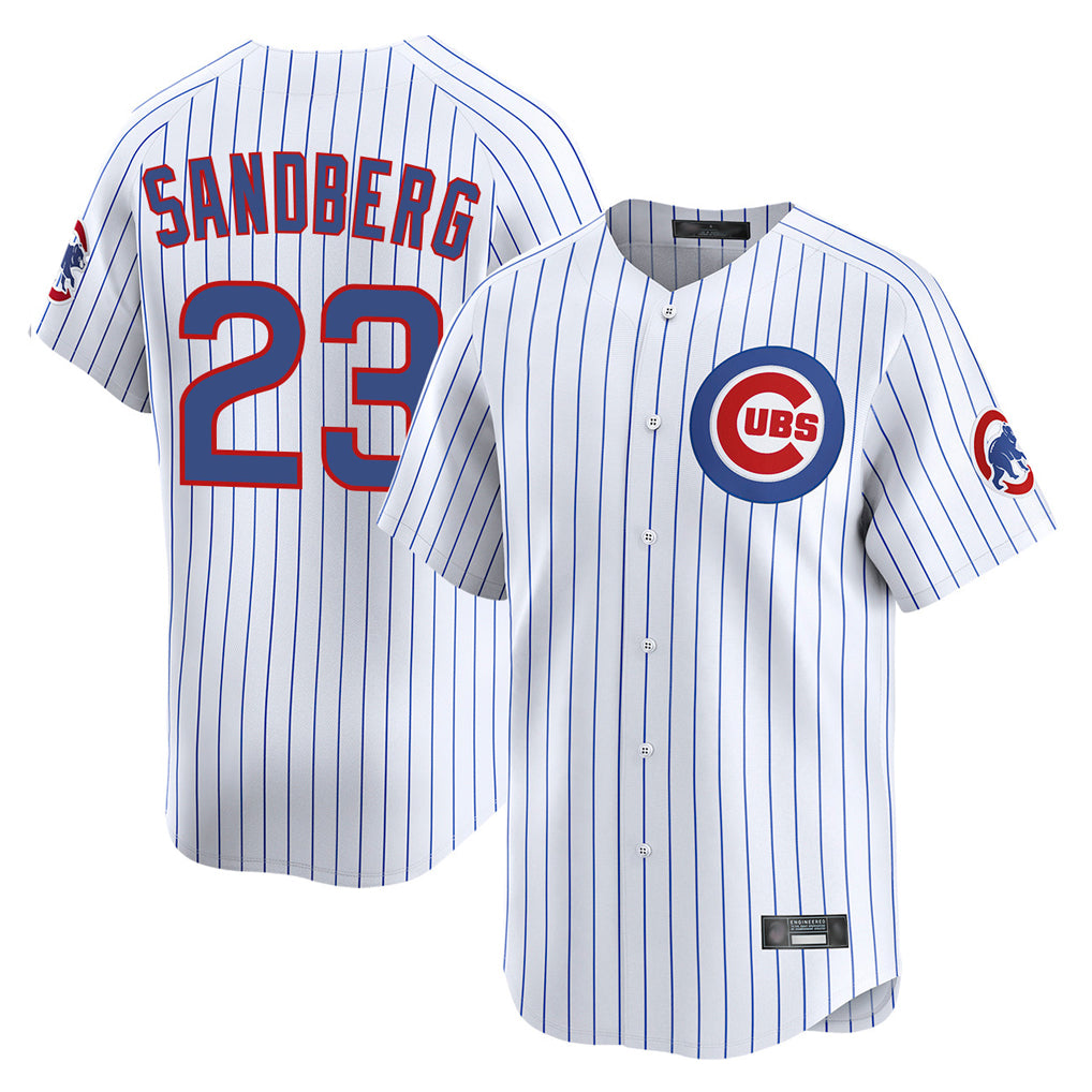 Odoa C.Cubs #23 Ryne Sandberg Player White Pinstripe Vapor Premier Limited Home Stitched Jerseys