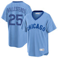 Odoa C.Cubs #25 Mois¡§|s Ballesteros Player Blue T-shirt Cooperstown Collection Limited Stitched Jerseys