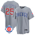 Odoa C.Cubs #25 Mois¡§|s Ballesteros Player Gray 150th Anniversary Home Game Stitched Jerseys