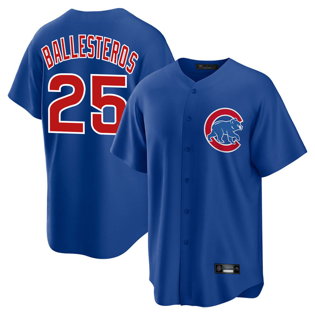 Odoa C.Cubs #25 Mois¡§|s Ballesteros Player Royal Home Game Stitched Jerseys
