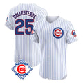 Odoa C.Cubs #25 Mois¡§|s Ballesteros Player White 150th Anniversary Limited Elite Home Game Stitched Jerseys