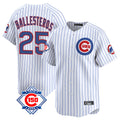 Odoa C.Cubs #25 Mois¡§|s Ballesteros Player White 150th Anniversary Limited Home Game Stitched Jerseys