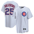 Odoa C.Cubs #25 Mois¡§|s Ballesteros Player White Game Home Stitched Jerseys