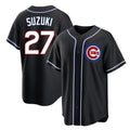 Odoa C.Cubs #27 Seiya Suzuki Player Black Fashion Out Game Stitched Jerseys