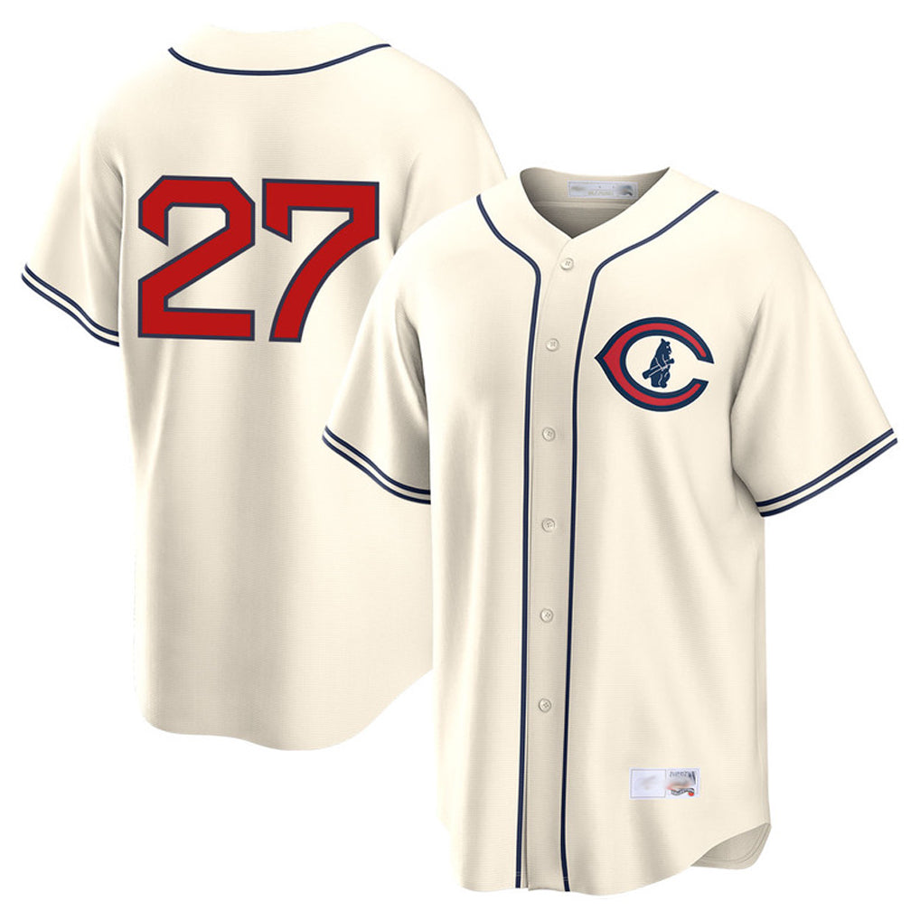Odoa C.Cubs #27 Seiya Suzuki Player Cream Field of Dreams Home Game Stitched Jerseys