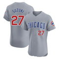 Odoa C.Cubs #27 Seiya Suzuki Player Gray Road Limited Elite Home Stitched Jerseys