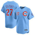 Odoa C.Cubs #27 Seiya Suzuki Player Light Blue Limited Home Stitched Jerseys