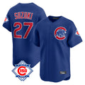 Odoa C.Cubs #27 Seiya Suzuki Player Royal 150th Anniversary Limited Home Stitched Jerseys