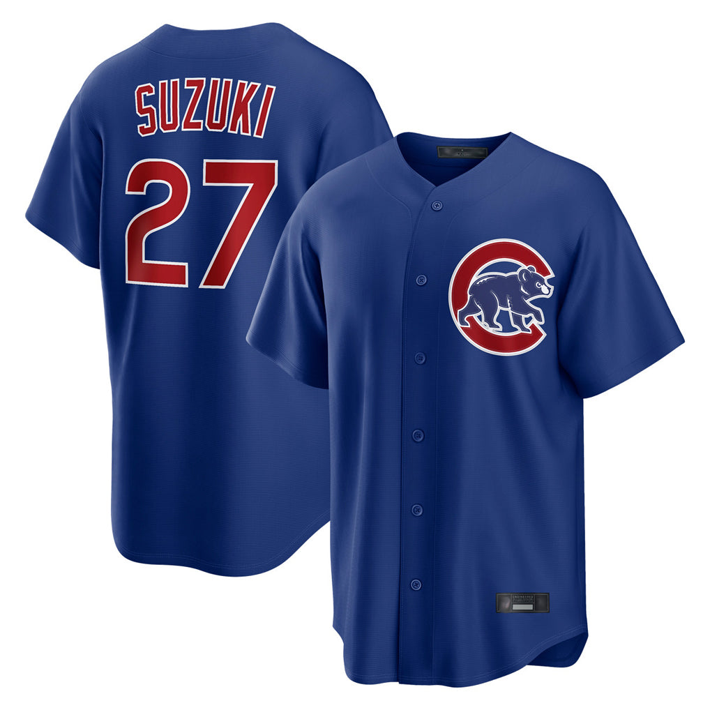 Odoa C.Cubs #27 Seiya Suzuki Player Royal Home Game Stitched Jerseys