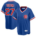 Odoa C.Cubs #27 Seiya Suzuki Player Royal T-shirt Cooperstown Collection Limited Stitched Jerseys