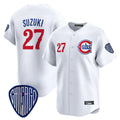 Odoa C.Cubs #27 Seiya Suzuki Player White Vapor Premier Limited Home Stitched Jerseys