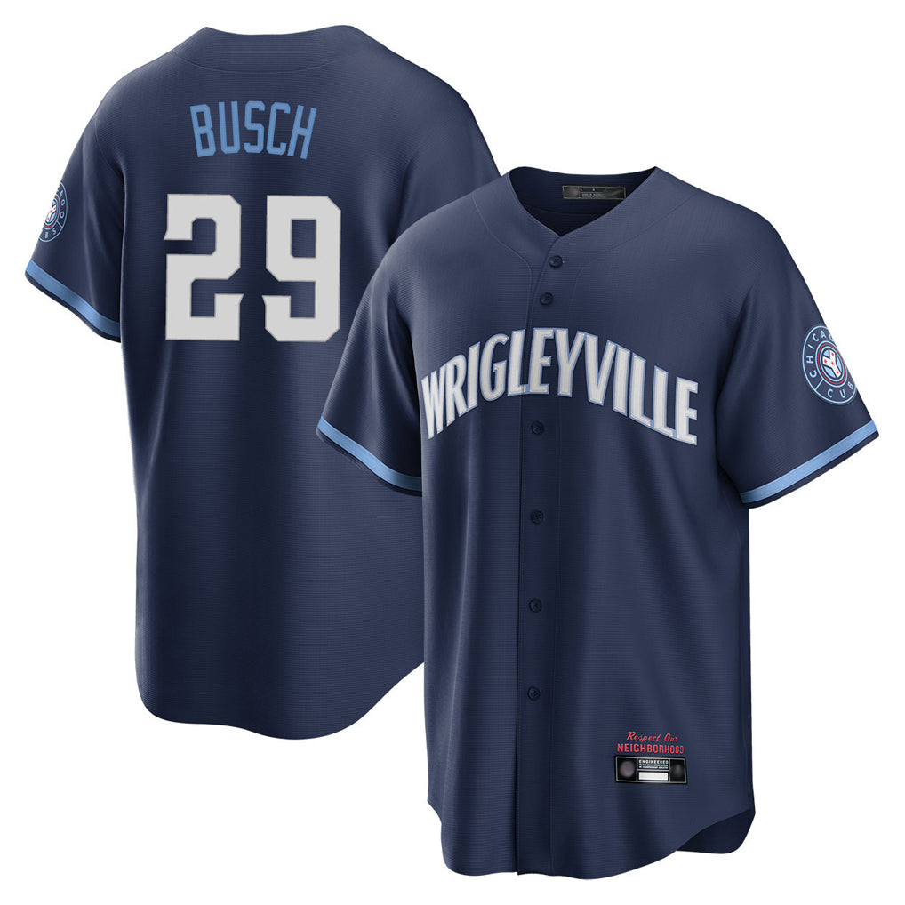 Odoa C.Cubs #29 Michael Busch Player Navy City Connect Home Game Stitched Jerseys