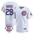Odoa C.Cubs #29 Michael Busch Player White 150th Anniversary Limited Home Game Stitched Jerseys