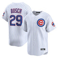 Odoa C.Cubs #29 Michael Busch Player White Limited Home Game Stitched Jerseys