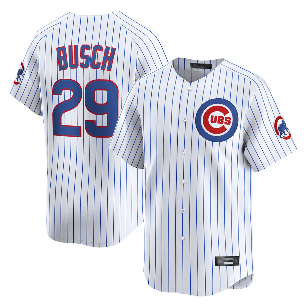 Odoa C.Cubs #29 Michael Busch Player White Limited Home Game Stitched Jerseys